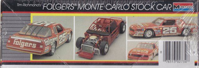 25 Tim Richmond Folgers Monte Carlo Aerocoupe 1/24th Plastic Model 