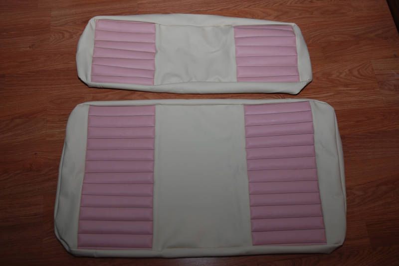 golf cart seat covers 2000 up club car pink & white  
