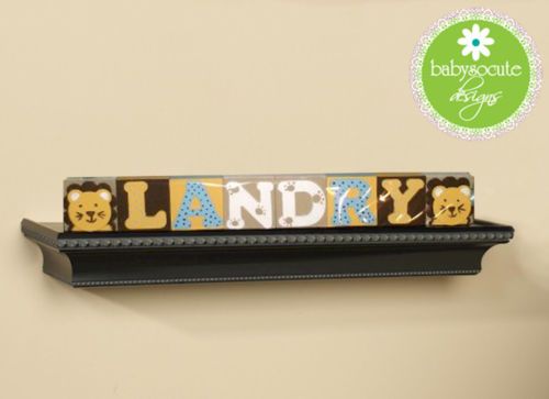Personalized Wood Wall Letter Baby Blocks Nursery Decor  