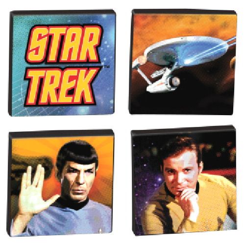 Star Trek Kirk, Spock & Enterprise 4 Piece Magnet Set  