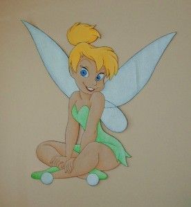 TINKERBELL Disney Sparkly Wall paper Mural pick color  