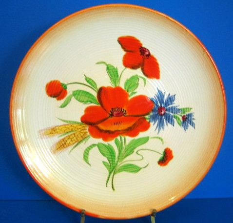Rosenthal Keramik Germany Orange Poppy Large Platter FR  