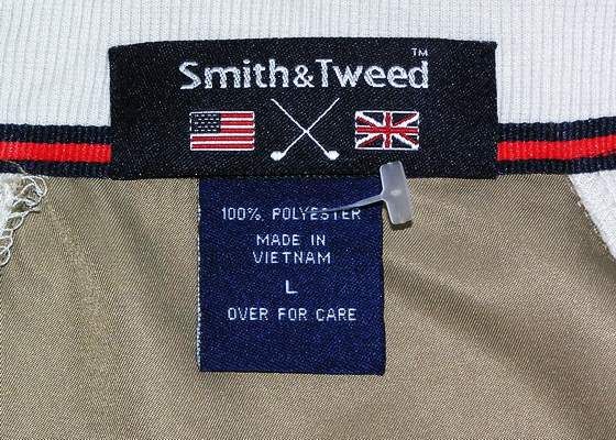 Smith&Tweed Mens Tan Pullover Wind Golf Shirt Jacket L  