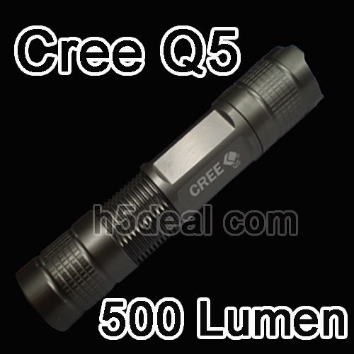 Tactical 500 Lumen Q5 CREE LED Outdoor Flashlight Torch  