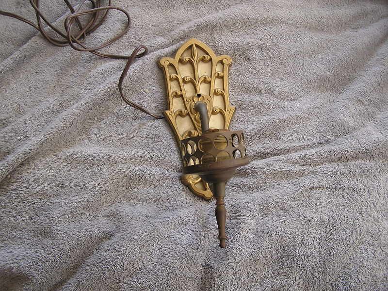 Antique Gothic Art Deco Sconce Lamp  