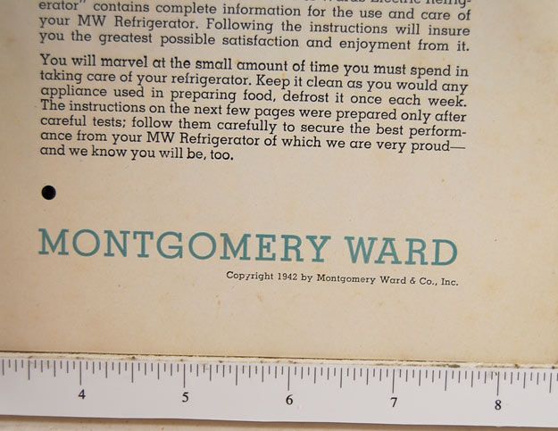 1942 Vintage Montgomery Ward Cold Cooking Its Easy RECIPES COOKBOOK 