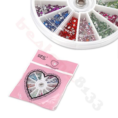 1200 Pcs Multi color Rhinestones Gems Nail Art Sticker  