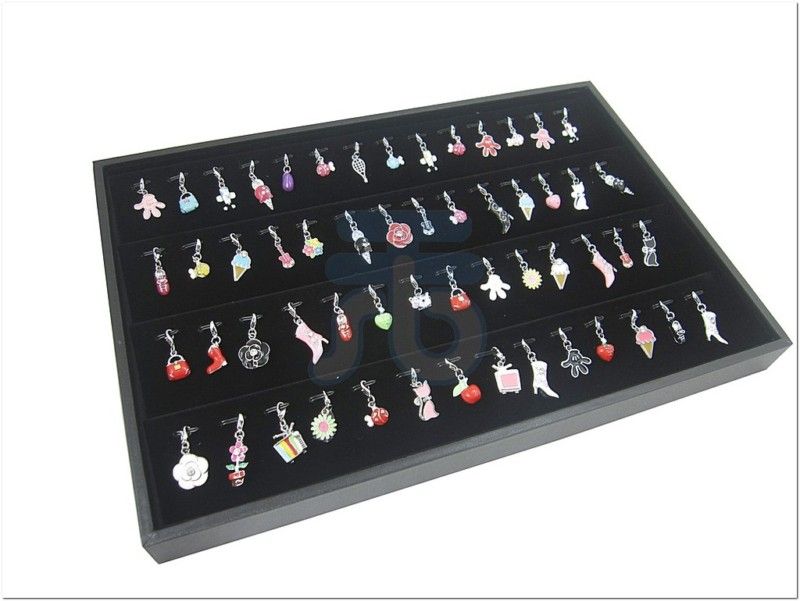   56 Clip Pendant Charm Jewelry Display Case Tray Countertop Showcase