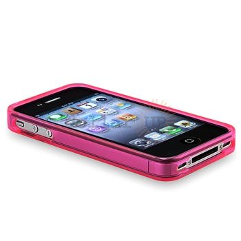 Pink Flower Skin CASE+PRIVACY FILTER+Car+Travel Charger for Apple 
