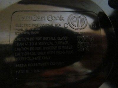NEW ELECTRIC WOK SKILLET YAN CAN COOK 5 QT NON STICK HEAVY DUTY  
